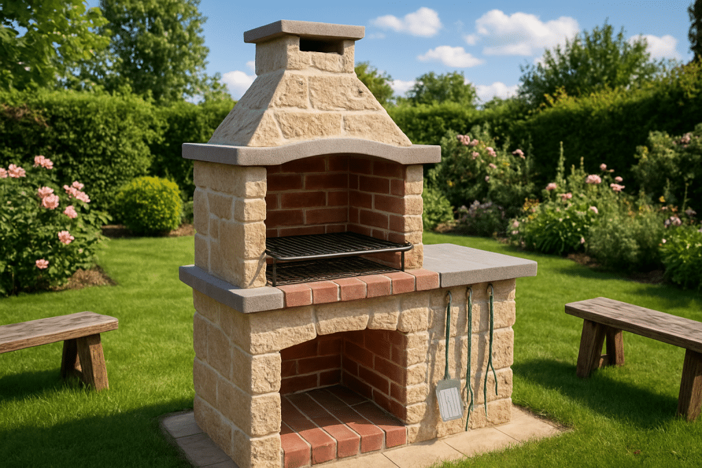Construire un barbecue en pierre meulière et briques réfractaires