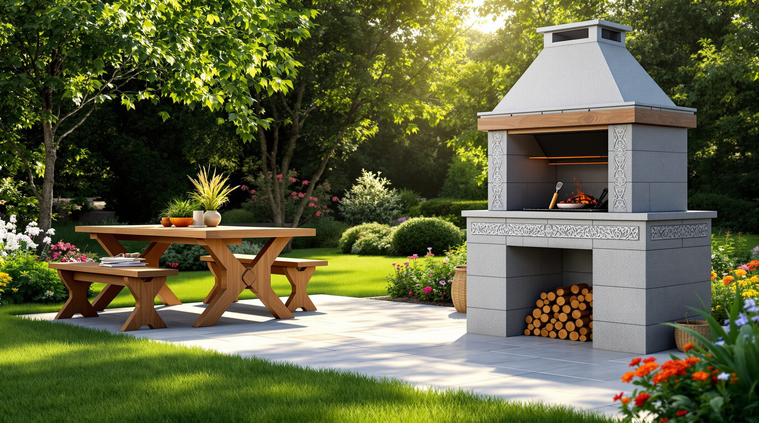 découvrez comment réaliser un barbecue en parpaings avec une table et des bancs sur mesure pour aménager votre espace extérieur, alliant convivialité, praticité et durabilité.