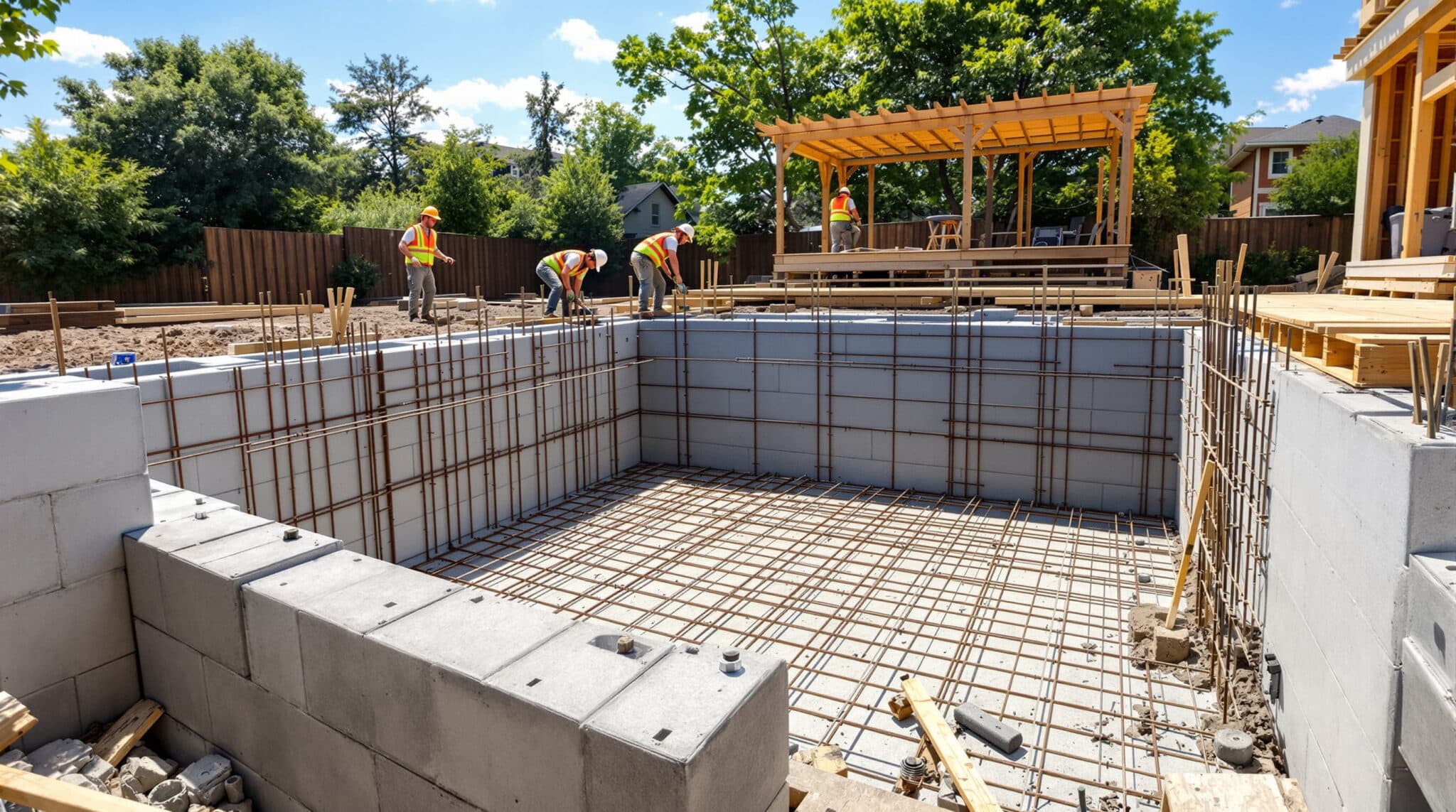 découvrez comment construire une piscine durable et esthétique en utilisant des blocs à bancher, une méthode simple et efficace pour un bassin solide et personnalisé.