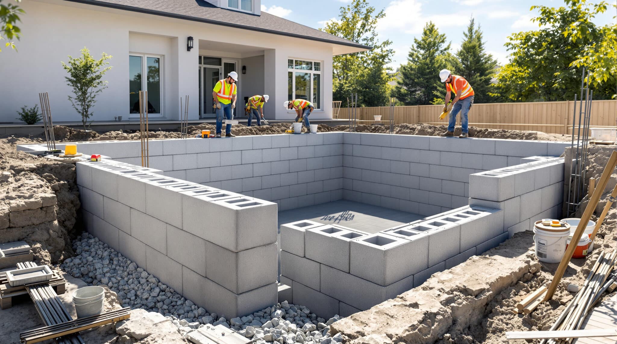 découvrez comment construire une piscine solide et durable en utilisant des blocs à bancher, une méthode simple et efficace pour un projet de construction réussi.