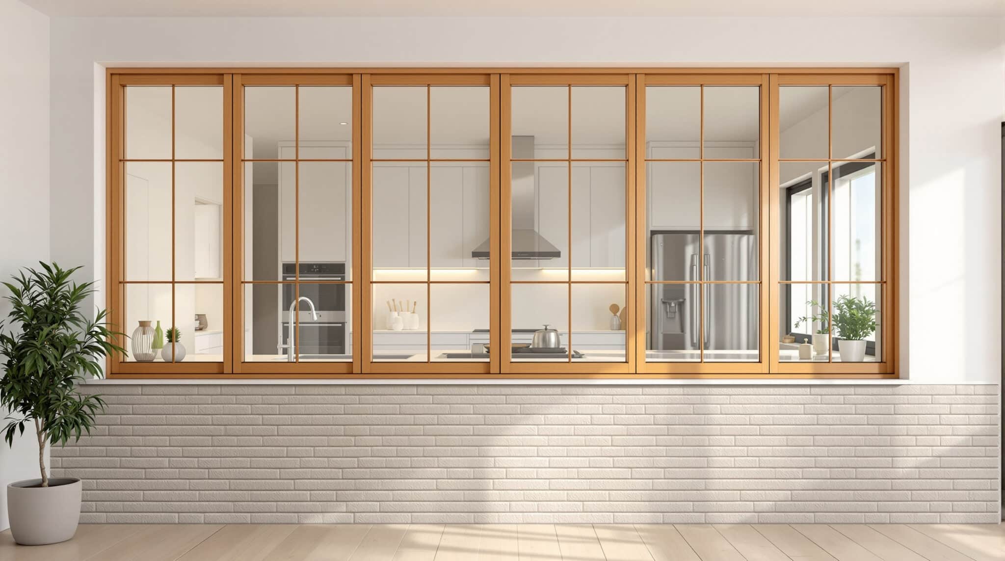 découvrez comment créer une cuisine semi-ouverte élégante en installant une verrière en bois sur une allège en maçonnerie, alliant luminosité et design convivial.
